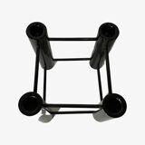 Black vintage candlestick holder from scandinavia | mid-century candleholder for high candles