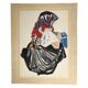 Gouache sur papier femme bretonne Mathurin Méheut (attribué à), XXème