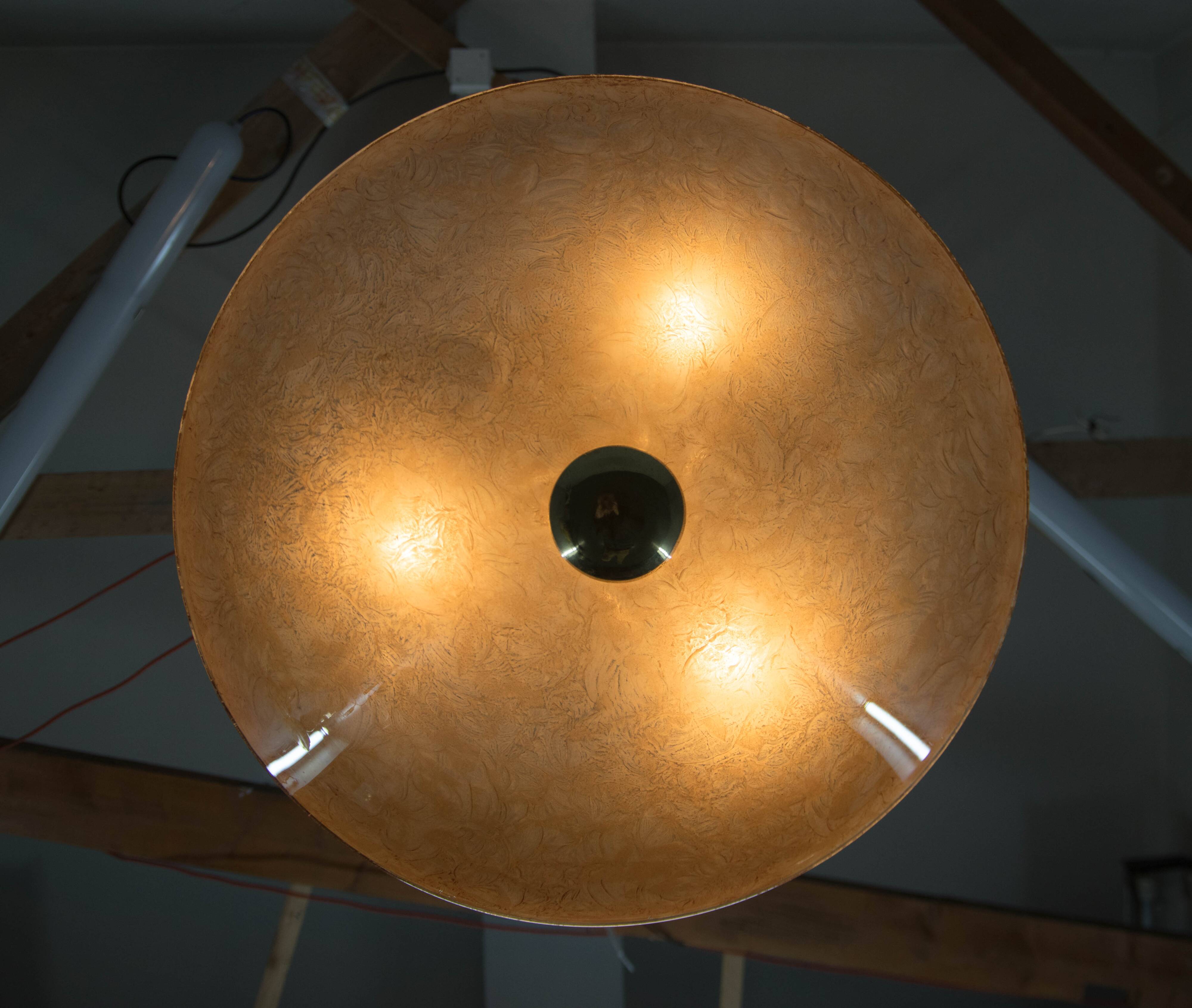 Art Deco Glass Chandelier, Kamenicky Senov, 1930s