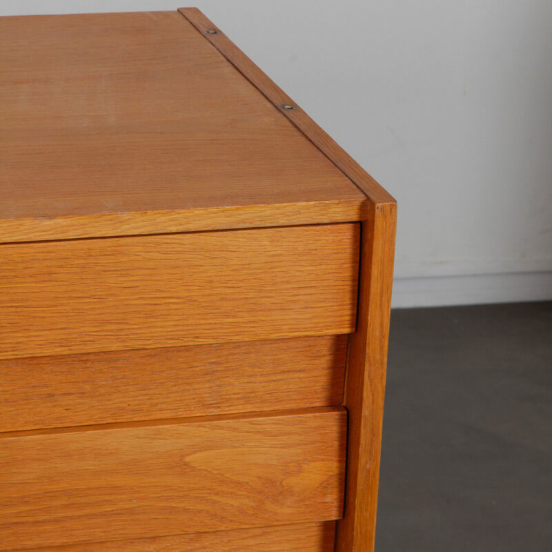 Vintage oak storage by Jiri Jiroutek, model U-458, 1960