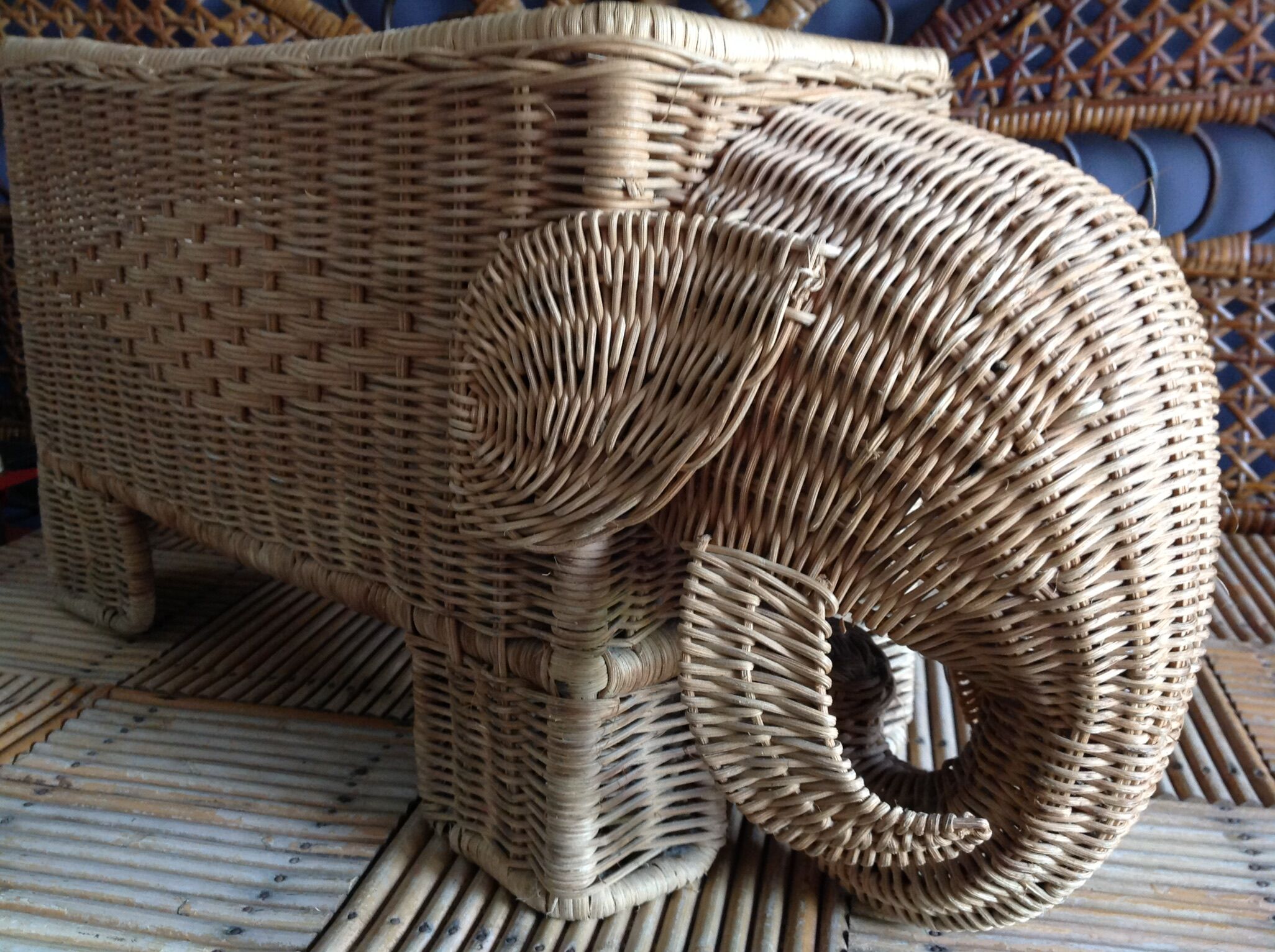 Vintage elephant basket