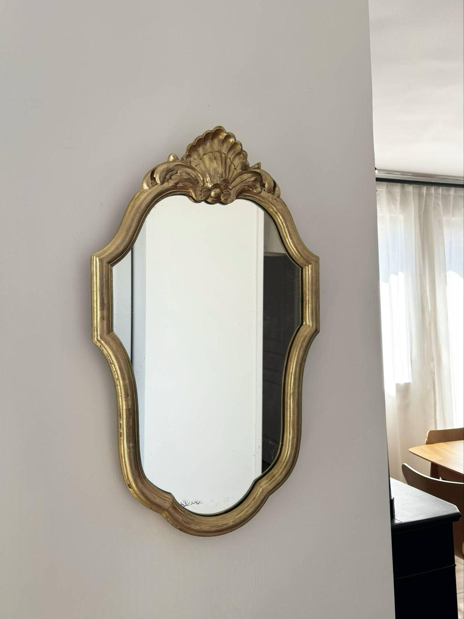 Miroir doré baroque style Louis XV