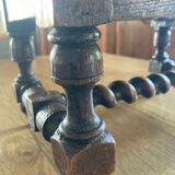 Carved wooden footrest