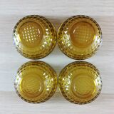4 amber cups