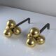 Bronze and wrought iron andirons by Jacques Adnet, 1930s