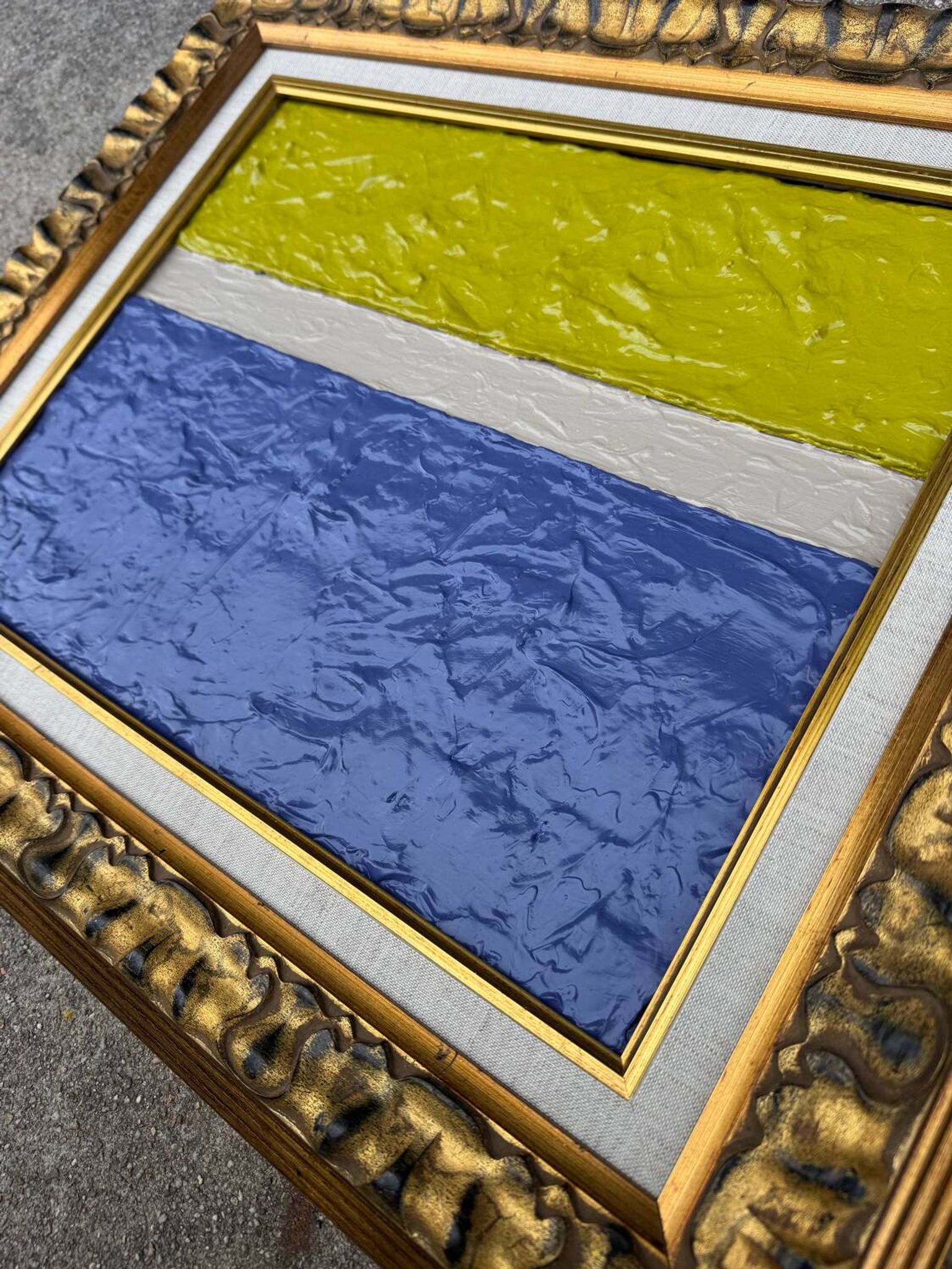 Modernist oil painting on canvas