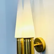 Brass Coloured Double Wall Lamp By Hans-Agne Jakobsson For Markaryd, Sweden, 1960'S