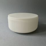Wall or ceiling light in metal and matt white glass, 1950s