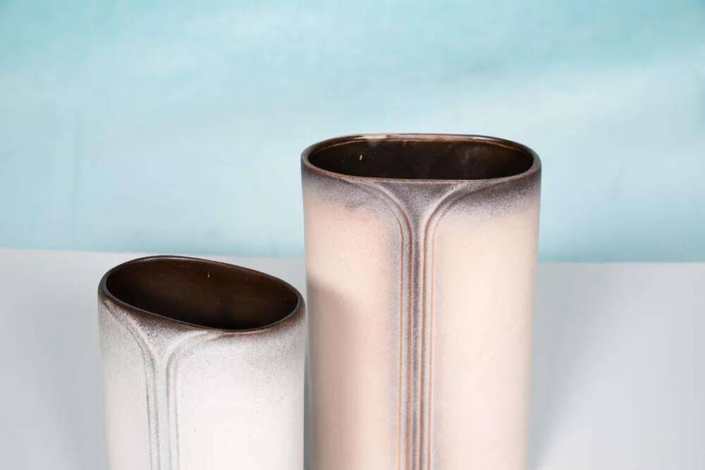 Set of vases VEB Haldensleben, 1960s, East German earthenware