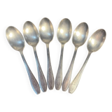 6 silver-plated teaspoons by Couyon Frey