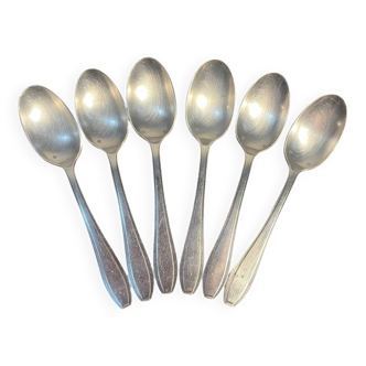 6 silver-plated teaspoons by Couyon Frey
