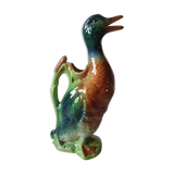 Old pitcher large duck Saint Clément ceramic slurry beautiful colors 33 cm n° 1