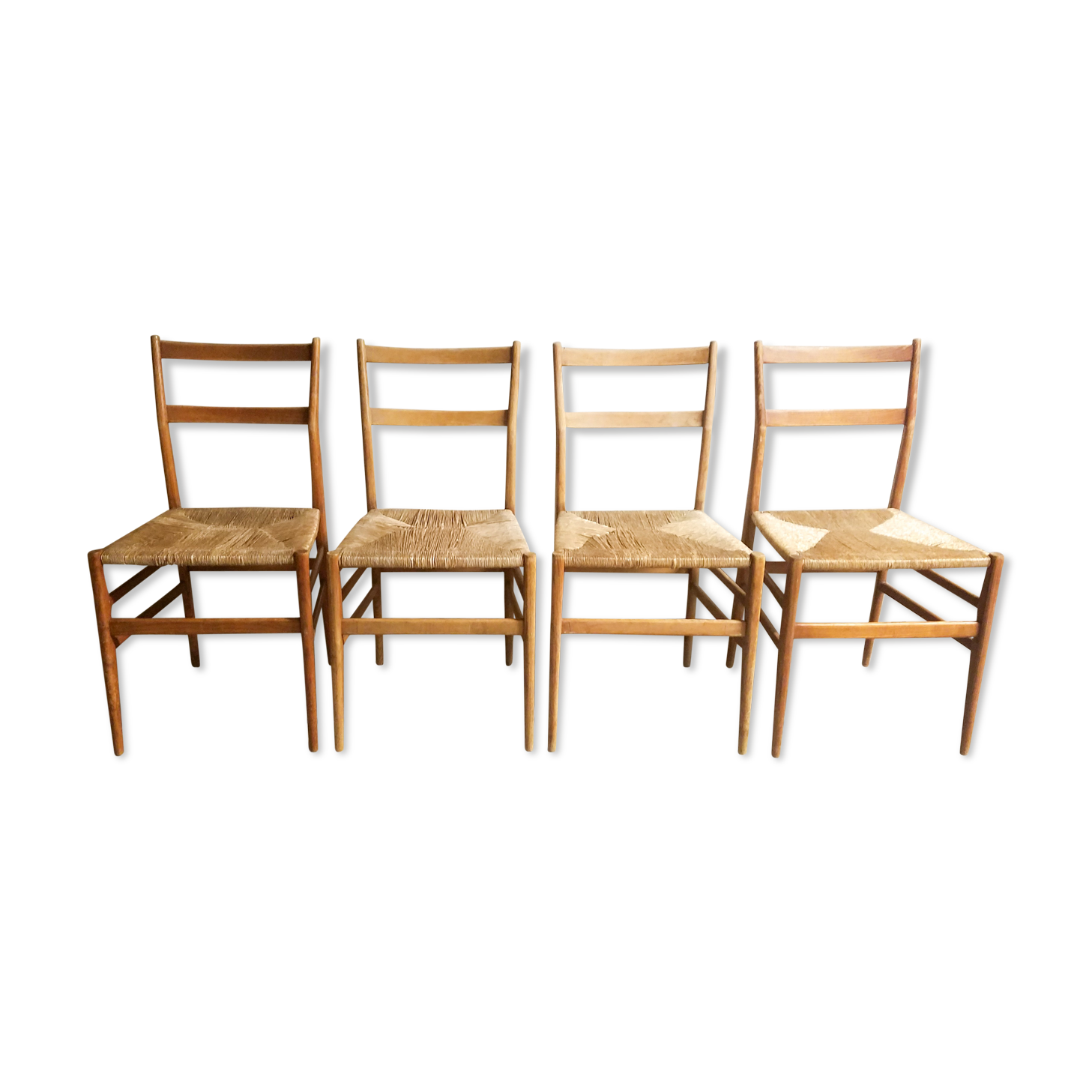 Set of 4 Leggera chairs by Gio Ponti
