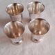 Superb set of 4 silver-plated goblets from the famous house.
