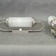Pair of Art Deco Nickel and Glass Wall Lights, 1930s