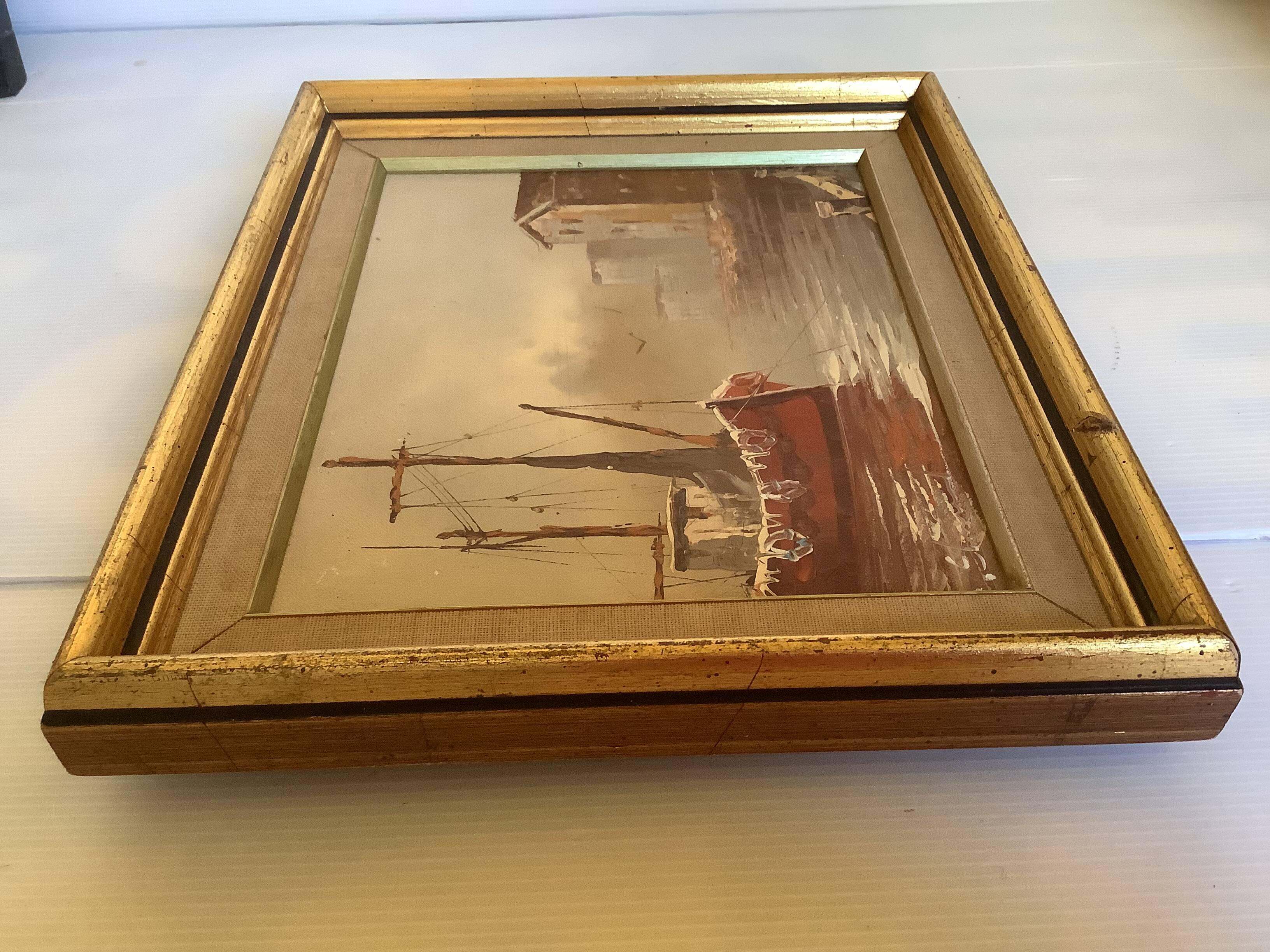 Tableau marine huile sur toile signée