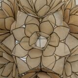 Capiz Shell Lotus Ball Table Light Germany, 1960s