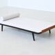 Daybed Cleopatra in white fabric by Dick Cordemeijer Auping Netherlands 1954