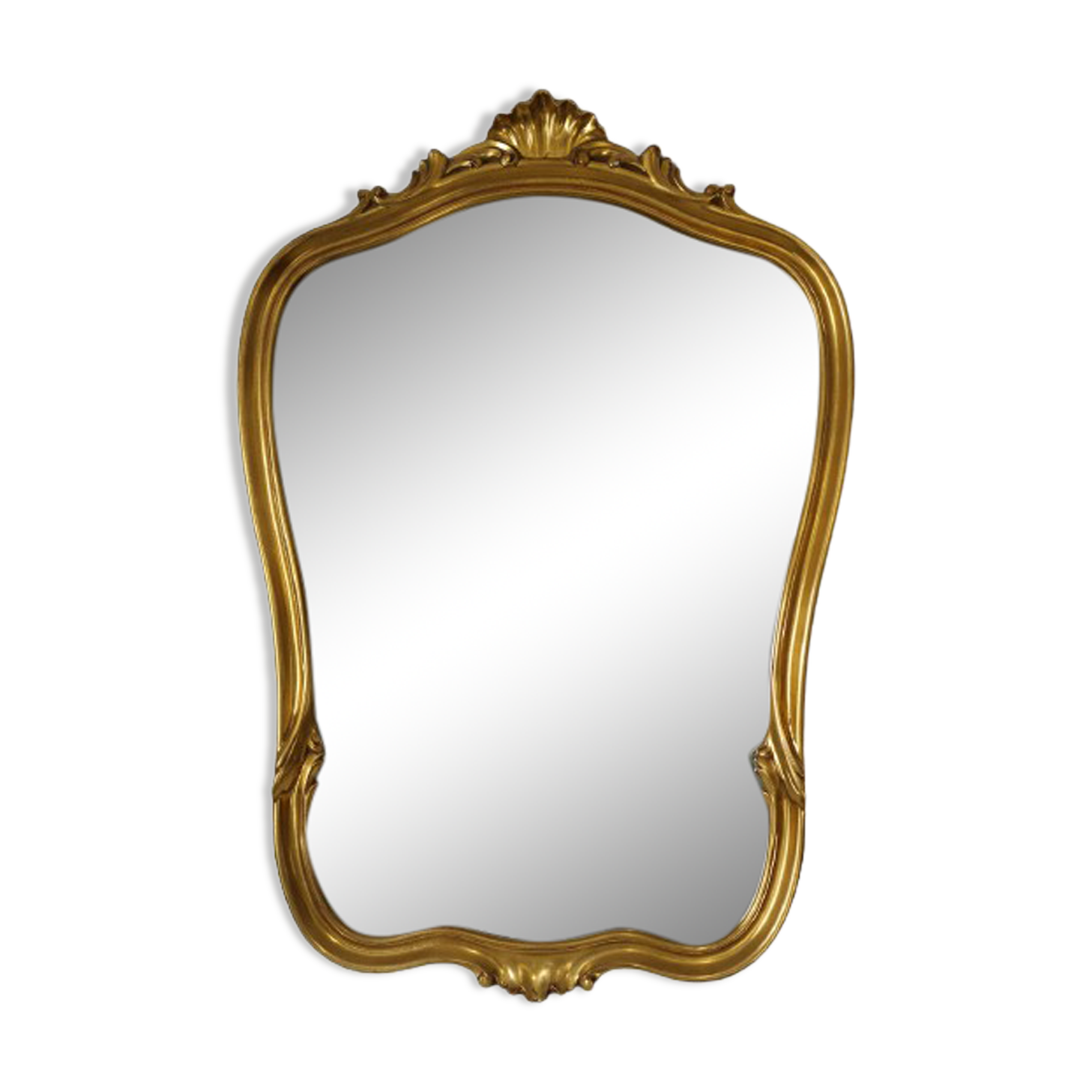 Bevelled gold mirror in Rococo style by Deknudt, Belgium, vintage.