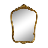 Miroir doré biseauté style rocaille deknudt belgique vintage