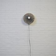 Vintage wall lamp in pleated fabric