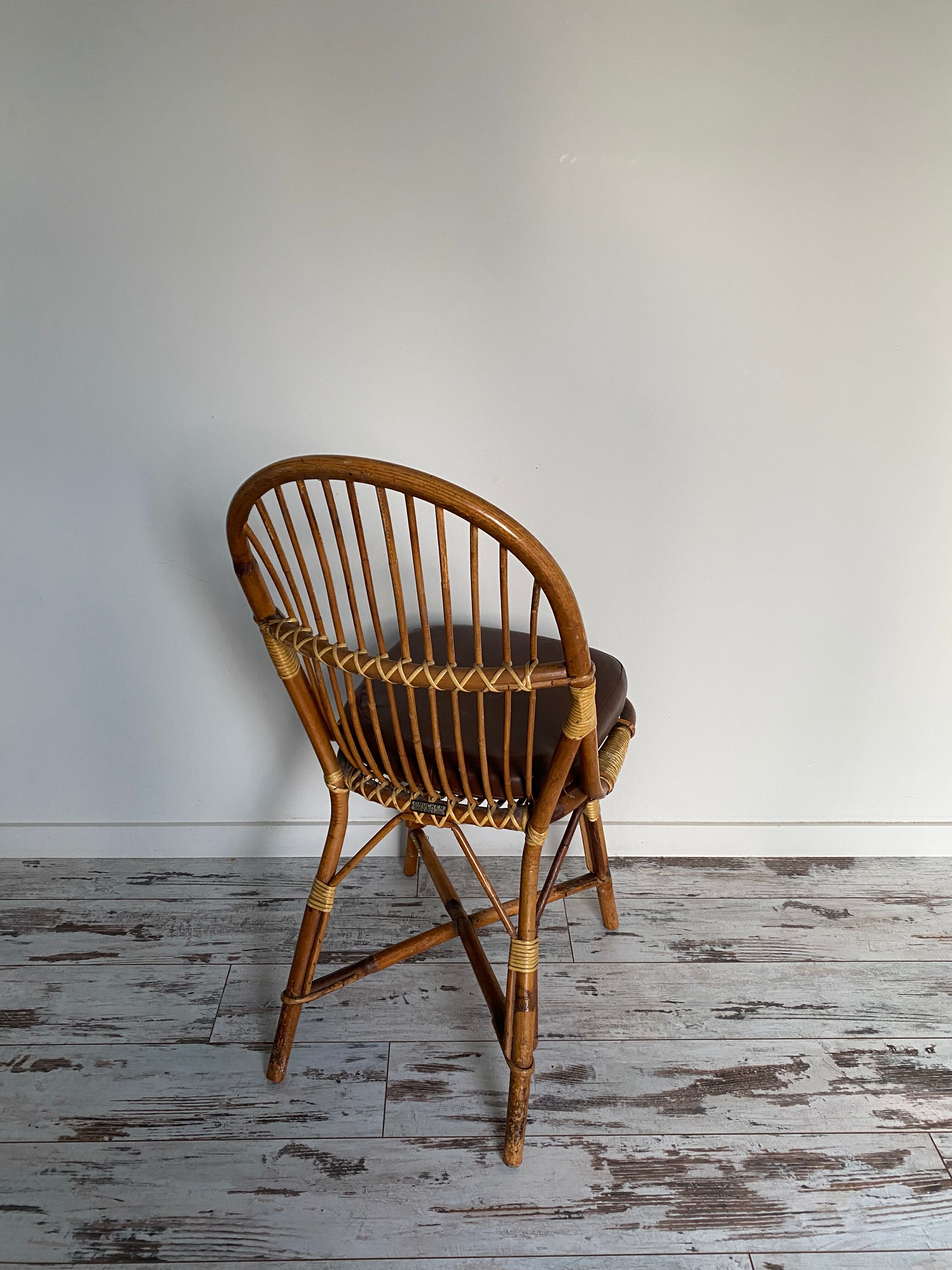 Bamboo and rattan chairs circa 60/70 from maison drucker