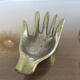 Years 70 hand-shaped ashtray brass