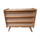 Commode vintage en rotin pieds compas