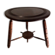 Table basse moderniste en bois tourné, années 1950