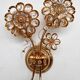 Brass and crystal art deco wall lamp attributed to palwa, 1960s