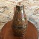 Old pitcher wood + strapping gold metal tableware style xixth vintage