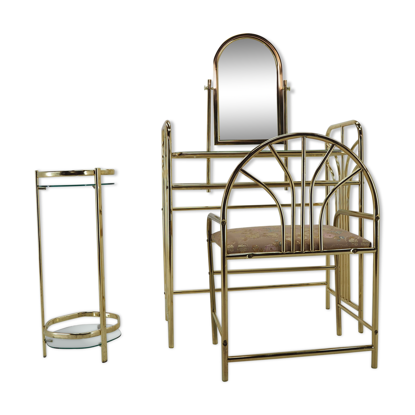Midcentury woman toilet mirror set, 1960s