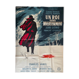 Cinema poster "A King without Entertainment" Jean Giono 120x160cm 1963