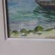 Watercolour painting "Trawlers at Anchor – Port-Vendres" signed Loui