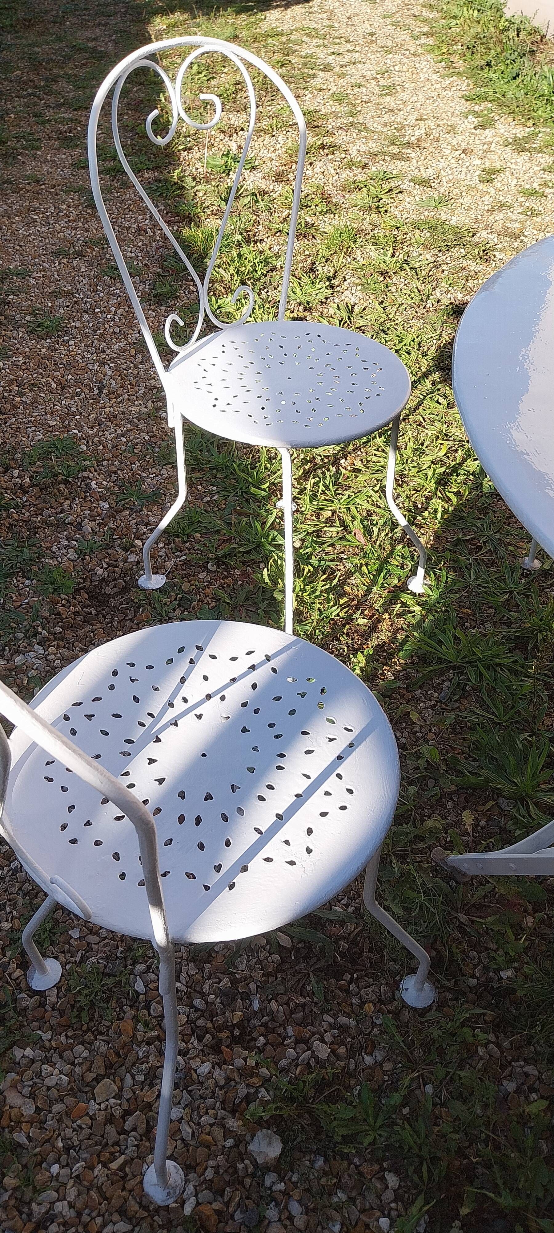 Rare antique wrought iron salon