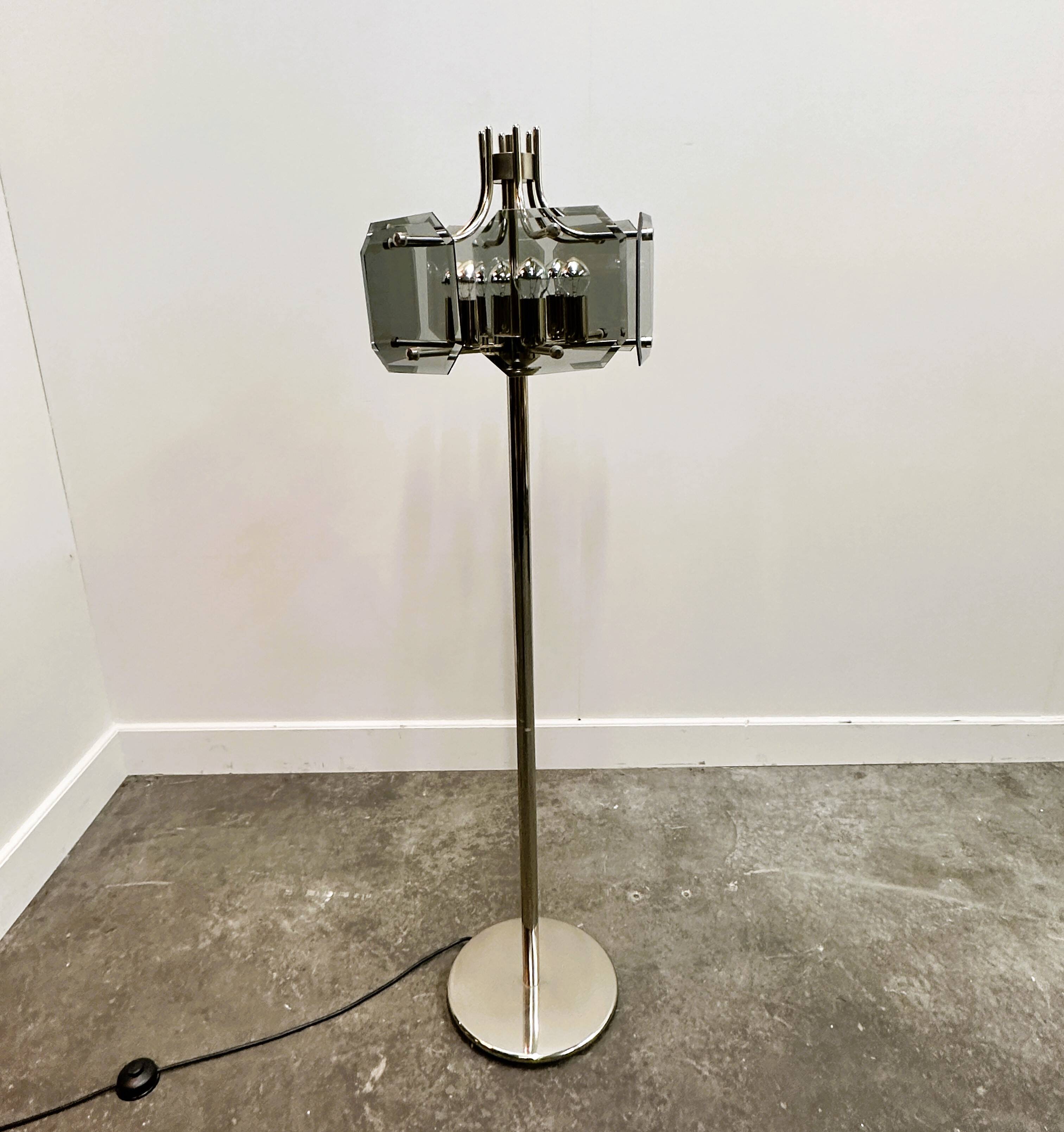 Vintage Luigi Colani Chrome Floor Lamp from the 70s.