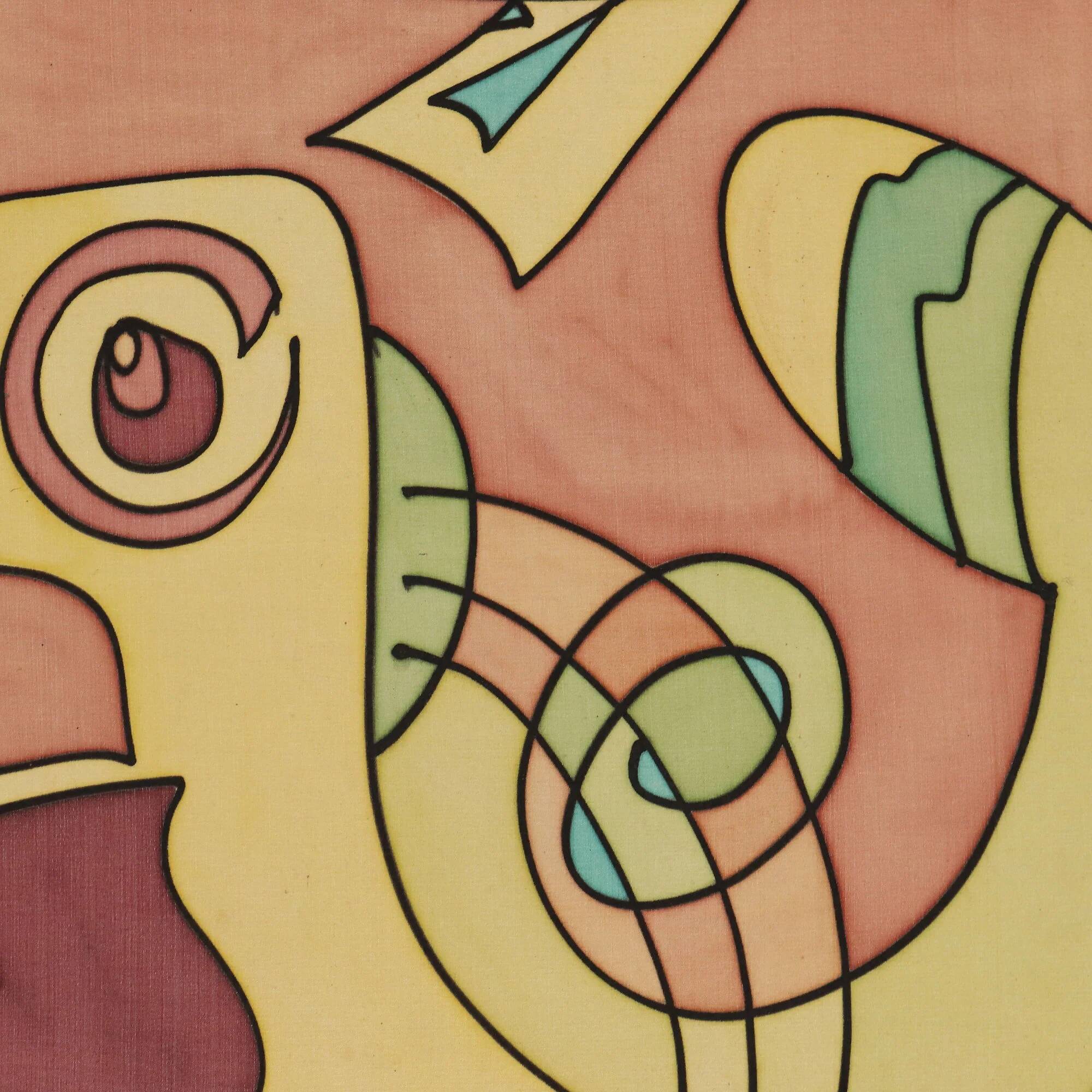 Contemporary painting signed by Maria Mesch, oil on canvas, 1998.