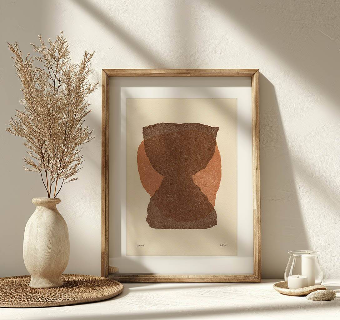 Painting on paper - rock - signed eawy