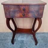 Work table - In mahogany and mahogany veneer - 19th century