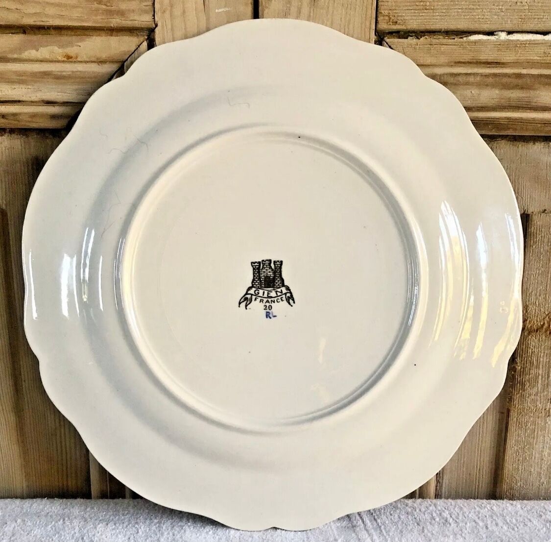 6 dessert plates dessert Gien the children at the press Dionysos 1938/1960