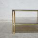 Table basse vintage en verre et laiton éditée par Roche Bobois