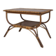 Vintage 1960s Italian design bamboo and wood side table