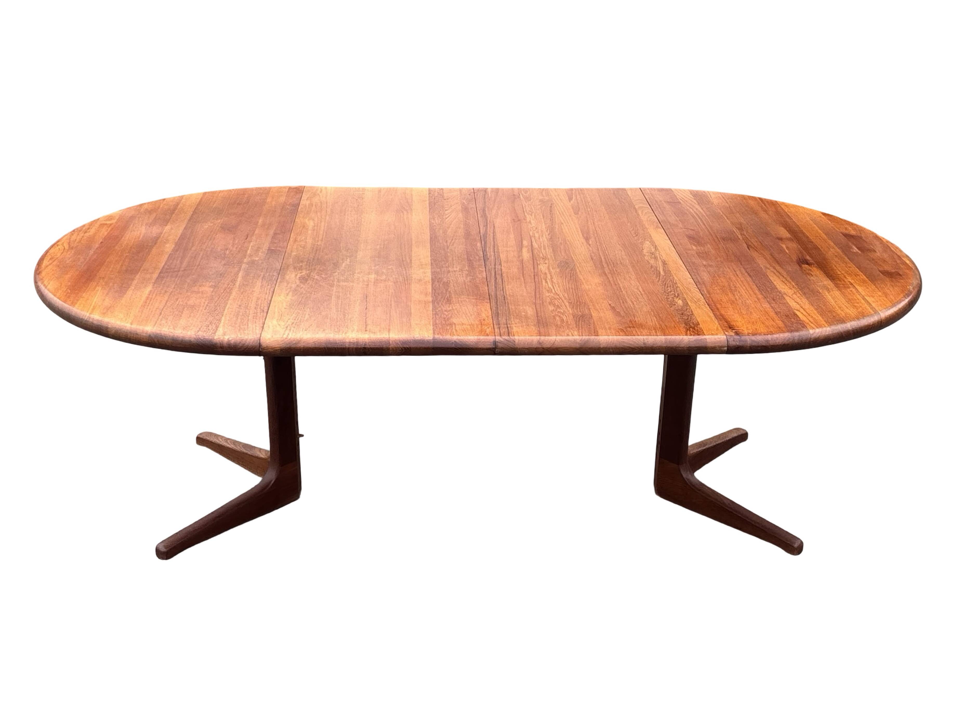 Vintage Teak Glostrup Dining Table Extendable Oval 1970s