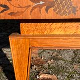 Oak and marquetry row 50s