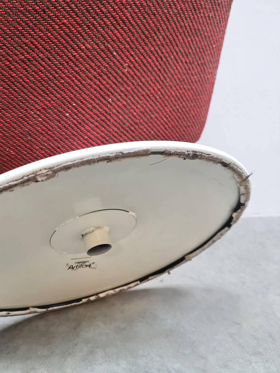 Vintage Dutch design swivel chair &amp; ottoman G. Harcourt Artifort F978