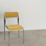 Pair of vintage Bauhaus chrome metal chairs