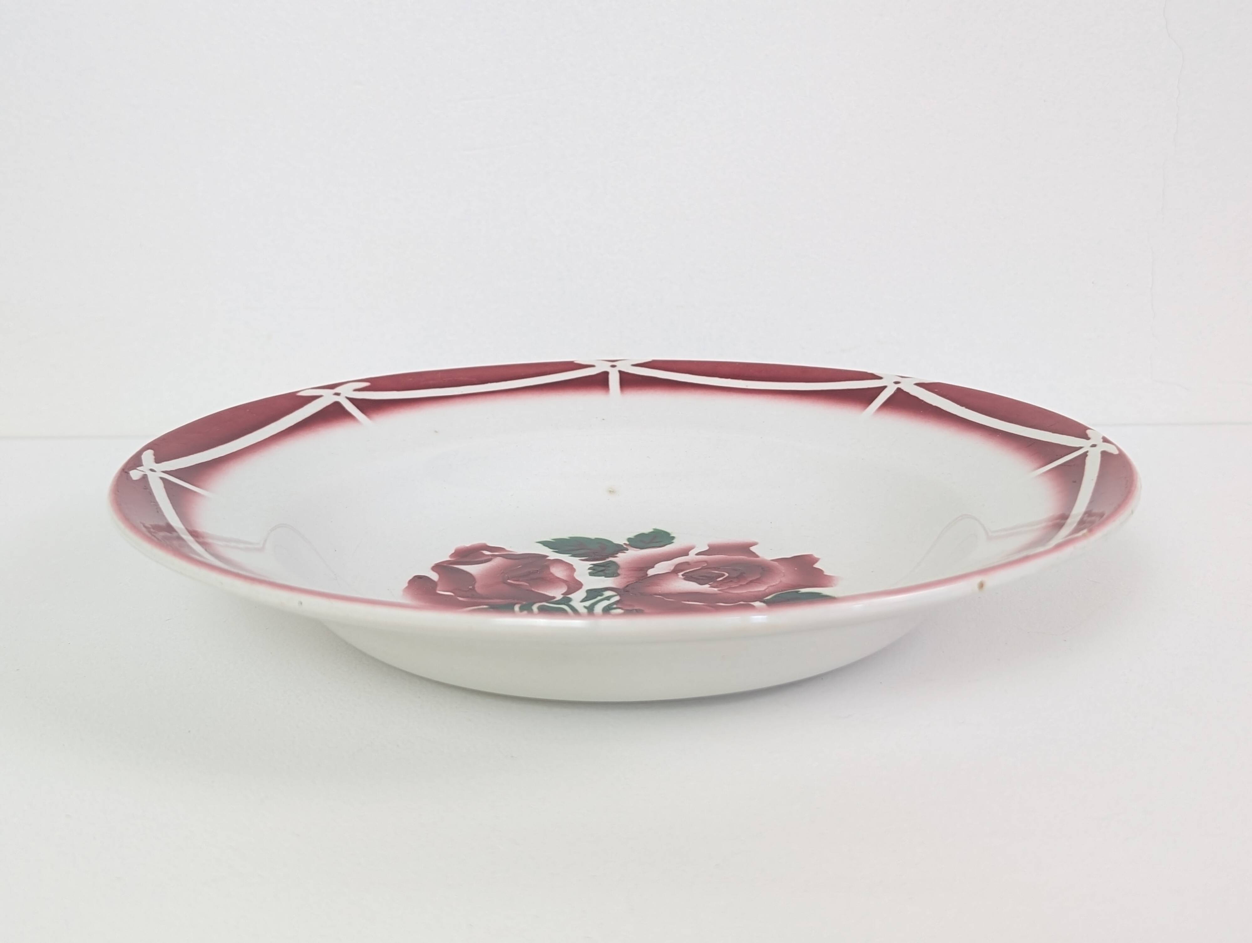 3 assiettes creuses Digoin Sarreguemines