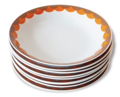 Suite de 10 assiettes creuses Winterling Bavaria années 70 vintage 70's space age