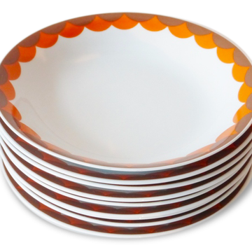 Suite 10 soup plates Winterling Bavaria 70s vintage 70's space age