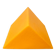 Lampe de sol ou de table en forme de prisme orange postmoderne de Heico, années 1980.